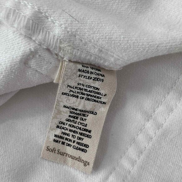 Soft Surroundings White‎ Lace Ankle Jeans - Picture 14 of 15